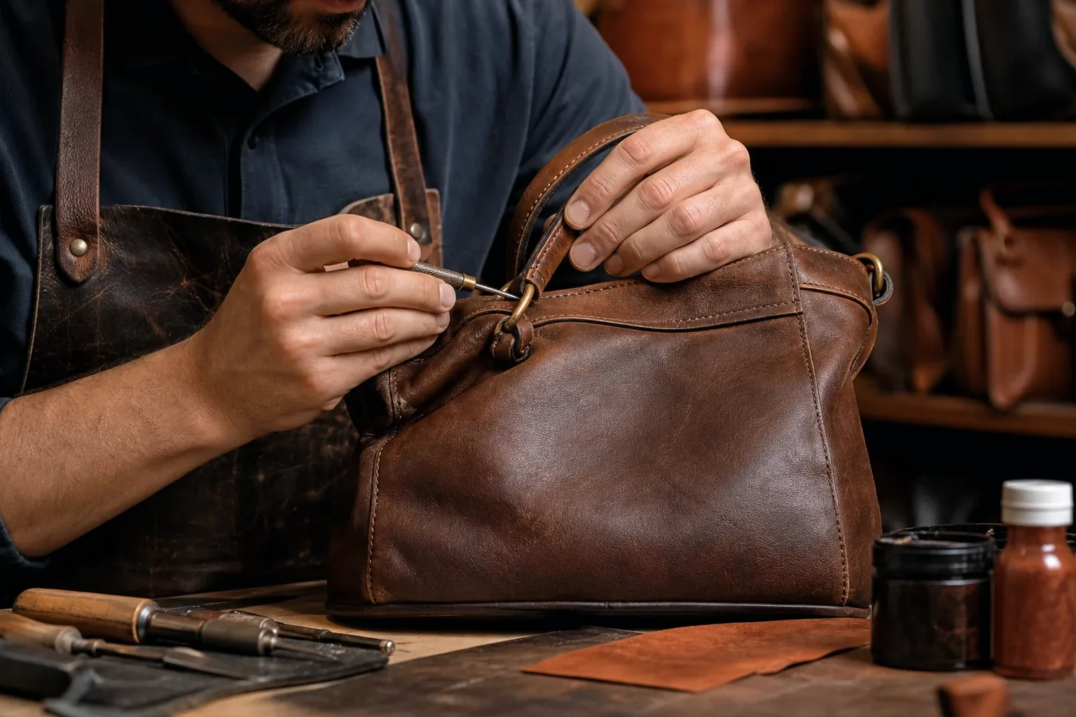 Reforma de bolsas de couro em Florianópolis